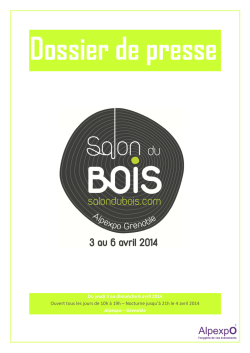 Dossier de presse du Salon du Bois, mars 2014