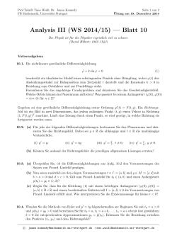 Analysis III (WS 2014/15) — Blatt 10 - IADM - Universität Stuttgart