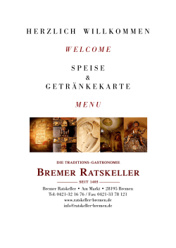 H E R Z L I C H    W I L L K O M M E N W E L - Bremer Ratskeller