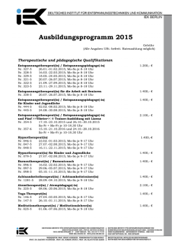 Gesamtprogramm - IEK Berlin