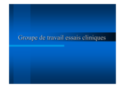 Groupe de travail essais cliniques