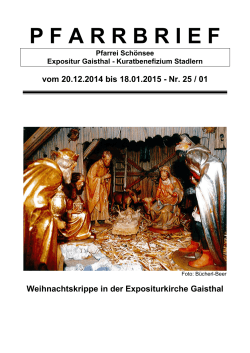 Nr. 25/01 20.12.14 bis 18.01.15 - Pfarrei Schönsee