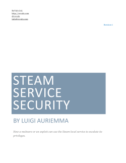 Steam Service security