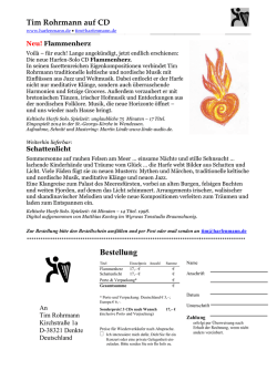Info und Bestellformular - Tim Rohrmann