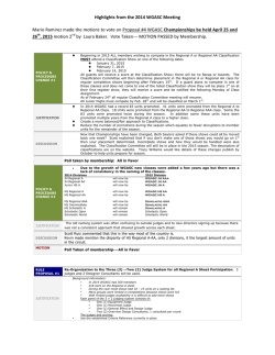 Highlights from the 2014 WGASC Meeting