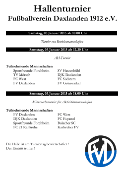 Hallenturnier - Pfoschdeschuss
