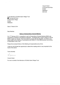 EGM Notice - 26 March 2014