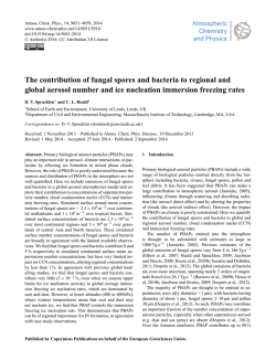 The contribution of fungal spores and bacteria to regional and global