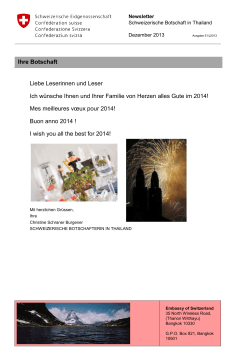 Newsletter Dezember 2013 - Eidgenössisches Departement für