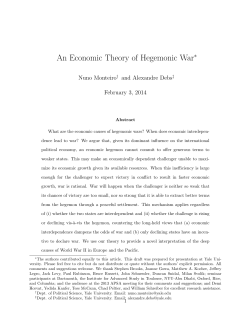 A Theory of Economic Interdependence and War
