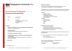Informationsabend Freizeitp&auml;dagogik - P&auml;dagogische Hochschule
