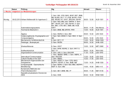 Prüfungsplan für das Wintersemester 2014/15 - TU Bergakademie