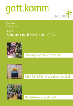 Download des aktuellen Pfarrbriefs (ca. 550 KB) - Katholische
