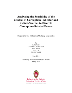 Analyzing the Sensitivity of the Control of Corruption Indicator and its