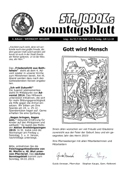 Sonntagsblatt - St. Jodok