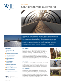 Overview (PDF) - Wiss, Janney, Elstner Associates, Inc.