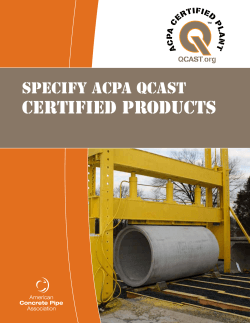 specify qcast products - American Concrete Pipe Association