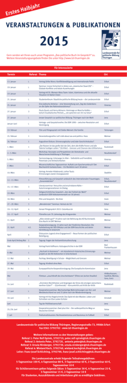 veranstaltungen & publikationen - Landeszentrale für politische