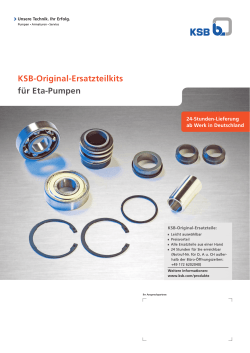 KSB-Original-Ersatzteilkits für Eta-Pumpen