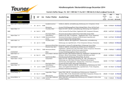 H&auml;ndlerangebote / Bestandsfahrzeuge Dezember 2014 - Opel Teuner