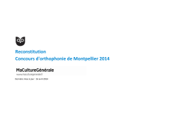 Montpellier 2014 - MaCultureGenerale.fr