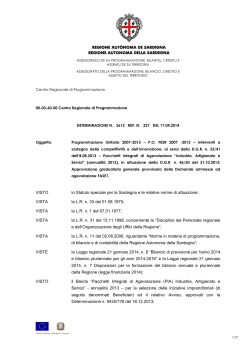 Determinazione n. 2612 Rep. n. 227 del 17/04/2014