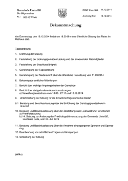 Infos&hellip; - Gemeinde Unterl&uuml;&szlig;