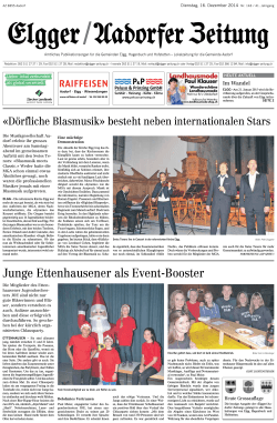 Ausgabe vom 16.12.2014 - Elgger Zeitung