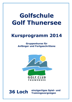 Kursprogramm im PDF - Golf Club Thunersee