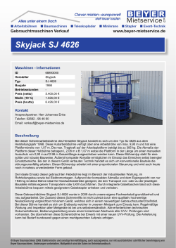 Skyjack SJ 4626 - Beyer-Mietservice KG