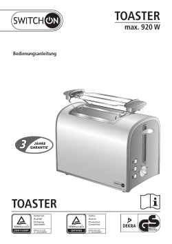 Switch On Toaster Bedienungsanleitung - Kaufland
