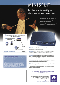 fiche minisplit.indd - Electronique Concept