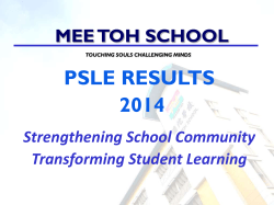 PSLE Results Release on 21 November 2014