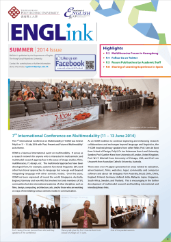 ENGLink Summer 2014 - The Department of English