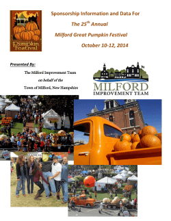 Sponsorship Opportunities - Milford Improvement Team
