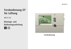 Fernbedienung OT f&uuml;r L&uuml;ftung - Wolf Heiztechnik