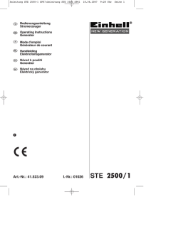 Anleitung STE 2500-1 SPK7:Anleitung STE 3500 SPK1 - Einhell