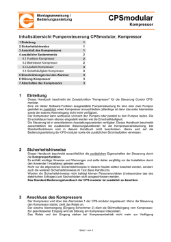 Pumpensteuerung CPSM, Kompressor - Condor-Werke Gebr. Frede