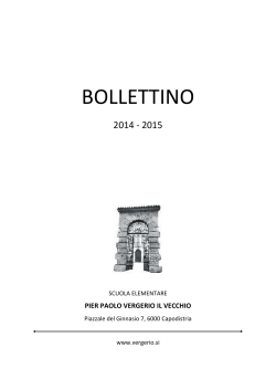 BOLLETTINO - Scuola elementare Pier Paolo Vergerio il Vecchio