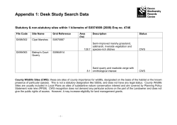 Appendix 1 Desk Study Search Data