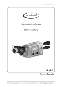 Vakuum-Controller / Vakuumregler VNC 2 E - Anleitung - Vacuubrand