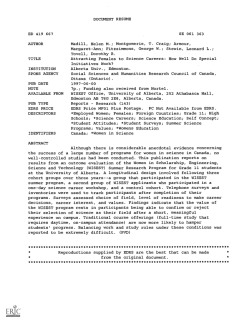 DOCUMENT RESUME ED 419 667 AUTHOR Madill, Helen M