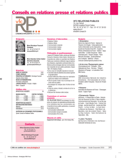 Guide Corporate - Conseil en relations presse et