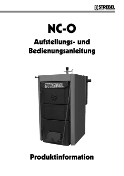 Festbrennstoffkessel NC-O - GEBE STREBEL THERMOSTROM