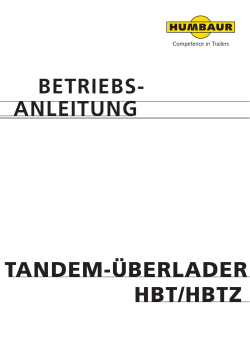 Betriebsanleitung Tandem-Überlader HBT.pdf - Humbaur