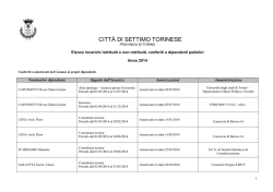 Incarichi conferiti e autorizzati anno 2014