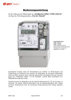 Kurzanleitung Ablesevorgang (PDF) - Bayernwerk