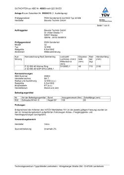 GUTACHTEN zur ABE Nr. 49303 nach &sect;22 StVZO Anlage 9 - Ecanto