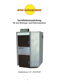 Installationsanleitung O2 (bis 05/07) - Arca Heizsysteme