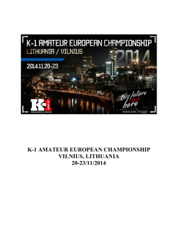 k-1 amateur european championship vilnius, lithuania 20